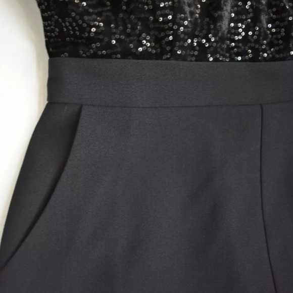 Harper Rose Sequin Bodice Black Jumpsuit Short Sleeves Size 8 NWT MSRP $138 - Picture 7 of 11